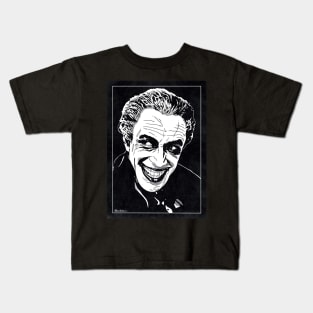 THE MAN WHO LAUGHS (Black and White) Kids T-Shirt